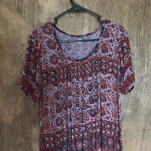 Ecote Patterned Tunic Top